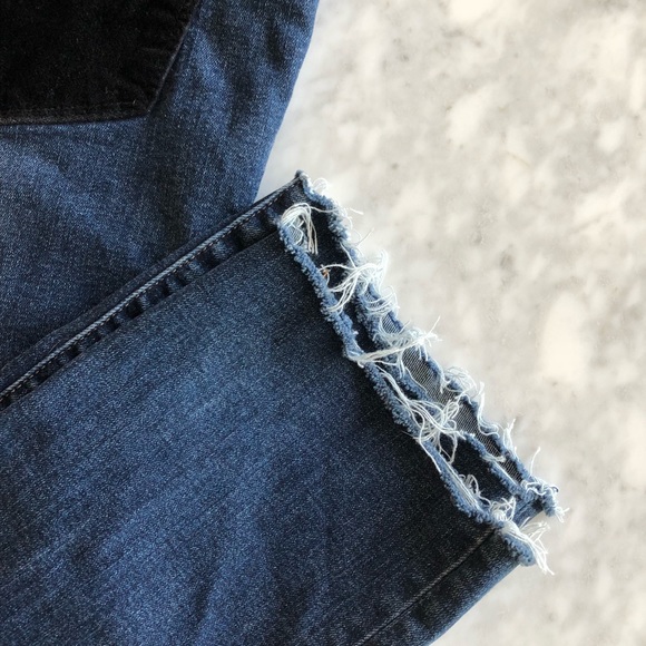 BOGO50%GAP True Skinny Distressed Hem Velvet Detai - Picture 7 of 8